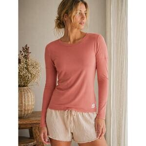 SKECHERS PERFORMANCE Women’s 3/4 Long Sleeve Backless Workout Tee Shirt XS